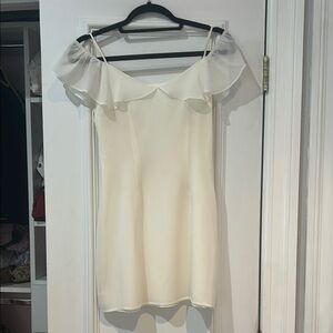 Elegant Off-Shoulder White Dress